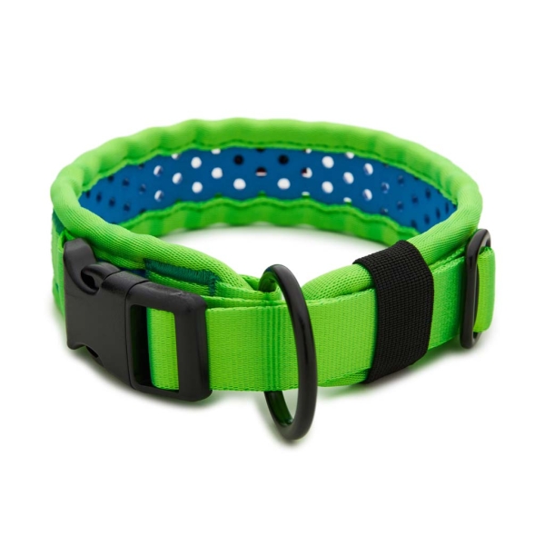 SOFTY Halsband | Länge: 40-46cm | Breite: 3,8cm | Farbe: grün/blau